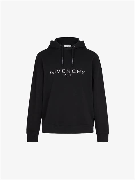 givenchy paris embossed hoodie|Givenchy hoodie with holes.